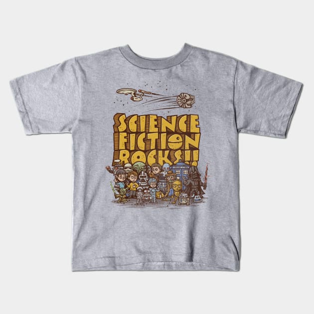 Science Fiction Rocks Kids T-Shirt by kg07_shirts